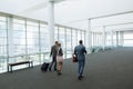 Business people walking together in the corridor at office Royalty Free Stock Photo