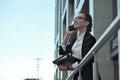 Business people - woman on smart phone, Royalty Free Stock Photo