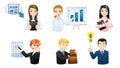 Business people at work - icon avatar set