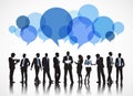 Business People Working Communication Speech Bubble Concept