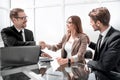 Business people working in conference room Royalty Free Stock Photo