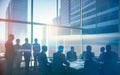 Business people working in conference room. Group of Business People Working in Office. A group of business people partners during Royalty Free Stock Photo
