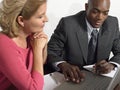 Business People Working On Laptop At Table Royalty Free Stock Photo