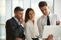 Business People working on a laptop. Team work Royalty Free Stock Photo