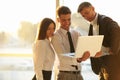 Business People working on a laptop. Team work Royalty Free Stock Photo