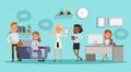 Business people working in office vector character design no17 Royalty Free Stock Photo