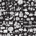 Business people working seamless pattern black and white Royalty Free Stock Photo