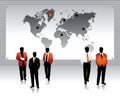 Business peoples silhouettes, Royalty Free Stock Photo