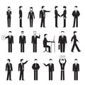 Business peoples silhouettes Royalty Free Stock Photo