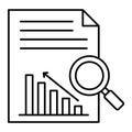 Business Performance outline vector icon which can easily modify or edit Royalty Free Stock Photo