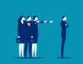 Business person blamed by his companions. Business vector illustration