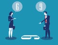 Business person and different points of view. Concept business vector illustration