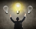 Business person have bright idea light bulb Royalty Free Stock Photo