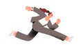 Business person hurrying and running forward at high speed to achieve aims and succeed in career ambitions. Fast