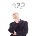 Business person thinking about question Royalty Free Stock Photo