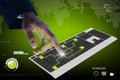 Business person touching digital keyboard Royalty Free Stock Photo