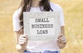 Business photo showes printed text small business loan