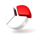 Business pie chart diagram red part icon Royalty Free Stock Photo
