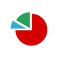 Business pie chart icon, simple vector icon Royalty Free Stock Photo