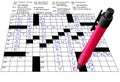 Business Plan Answers Crossword Puzzle Pen Royalty Free Stock Photo