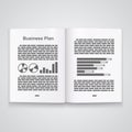 Business plan book. Vector Royalty Free Stock Photo