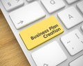 Business Plan Creation - Message on Yellow Keyboard Keypad. 3D. Royalty Free Stock Photo