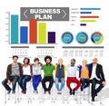 Business plan graph brainstorming strategy idea info concept