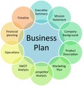 Business plan management diagram Royalty Free Stock Photo