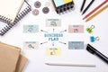 Business plan. Profit, development, set goals and career concept Royalty Free Stock Photo