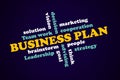 Business plan, strategic concept, components success Royalty Free Stock Photo