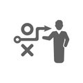 Business plan, strategy icon. Gray vector illustration Royalty Free Stock Photo