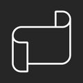 Business plan vector pictogram. Old paper scroll icon.