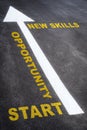 Start to find opportunity in a crisis with new skill written on the road