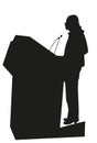 Business/political speaker silhouette vector