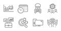 Business portfolio, Coronavirus and Calendar time icons set. Vector