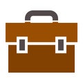 Business portfolio illustration, office suitcase - Briefcase icon. Royalty Free Stock Photo
