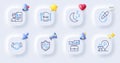 Business portfolio, Moon and Spanner line icons. For web app, printing. Vector