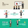 Business position design concept people set presentation