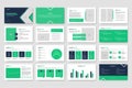 Business powerpoint presentation slides template or corporate business plan brochure layout Royalty Free Stock Photo