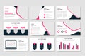 Business PowerPoint presentation slides template design. Use for modern keynote presentation background, brochure layout Royalty Free Stock Photo