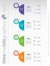 Business presentation concept with 4 options. Vertical infographics. Web Template of a info chart or diagram. Vector Royalty Free Stock Photo