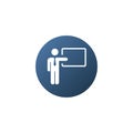 Business Presentation Icon. Contains such Presenter. Teacher, Audience and more. Training, presentation icon