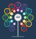 Business presentation or info graphics concept with 11 steps. Template of development tree. Chart or diagram. Infographic of Royalty Free Stock Photo