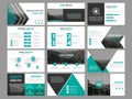 Business presentation infographic elements template set, annual report corporate horizontal brochure design Royalty Free Stock Photo