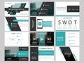 Business presentation infographic elements template set, annual report Royalty Free Stock Photo