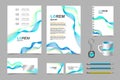 Business presentation infographic elements template set Royalty Free Stock Photo