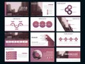 Business presentation infographic elements template set Royalty Free Stock Photo