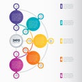 Business presentation or infographic with 5 options. Vector dynamic infographics or mind map of technology or education process. Royalty Free Stock Photo