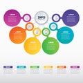 Business presentation or infographics concept with 6 options.Web Template of a info chart or diagram. Vector infographic template Royalty Free Stock Photo