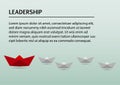 Business presentation template with paper boat leading Royalty Free Stock Photo